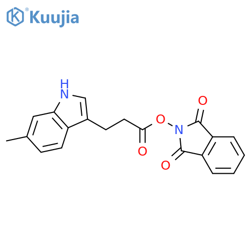 1,3-dioxo-2,3-dihydro-1H-isoindol-2-yl 3-(6-methyl-1H-indol-3-yl)propanoate structure