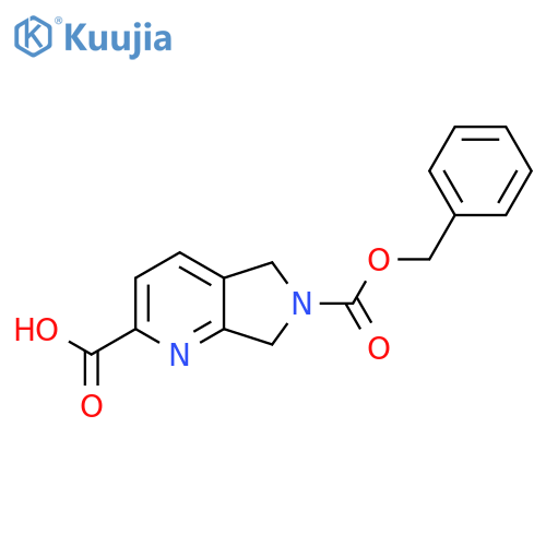 6-Phenylmethoxycarbonyl-5,7-dihydropyrrolo[3,4-b]pyridine-2-carboxylic acid structure