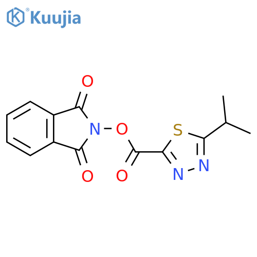 1,3-dioxo-2,3-dihydro-1H-isoindol-2-yl 5-(propan-2-yl)-1,3,4-thiadiazole-2-carboxylate structure