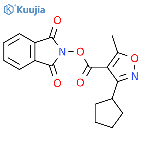 1,3-dioxo-2,3-dihydro-1H-isoindol-2-yl 3-cyclopentyl-5-methyl-1,2-oxazole-4-carboxylate structure