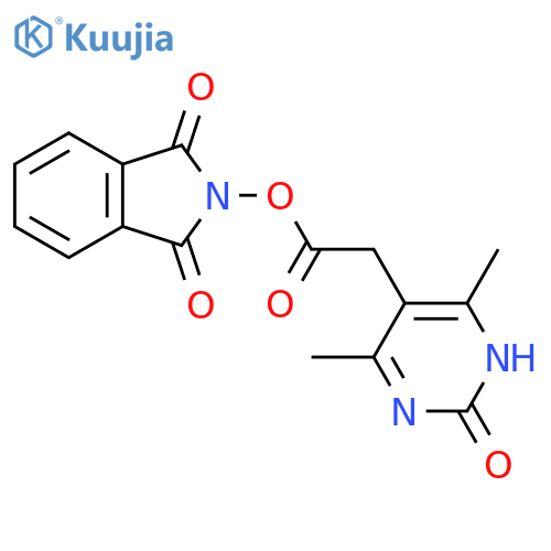 1,3-dioxo-2,3-dihydro-1H-isoindol-2-yl 2-(2-hydroxy-4,6-dimethylpyrimidin-5-yl)acetate structure