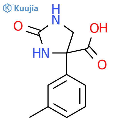 4-(3-Methylphenyl)-2-oxoimidazolidine-4-carboxylic acid structure