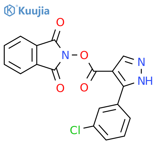 1,3-dioxo-2,3-dihydro-1H-isoindol-2-yl 3-(3-chlorophenyl)-1H-pyrazole-4-carboxylate structure