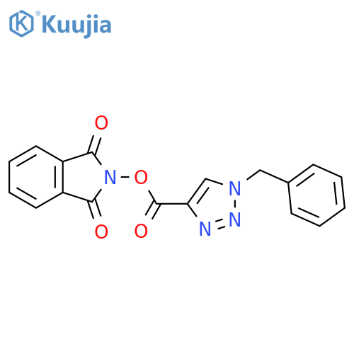 1,3-dioxo-2,3-dihydro-1H-isoindol-2-yl 1-benzyl-1H-1,2,3-triazole-4-carboxylate structure