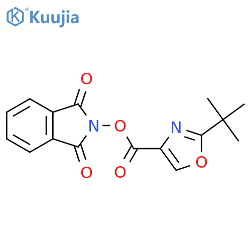 1,3-dioxo-2,3-dihydro-1H-isoindol-2-yl 2-tert-butyl-1,3-oxazole-4-carboxylate structure