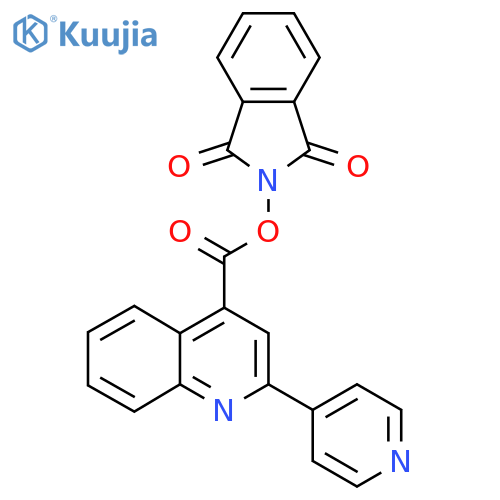 1,3-dioxo-2,3-dihydro-1H-isoindol-2-yl 2-(pyridin-4-yl)quinoline-4-carboxylate structure