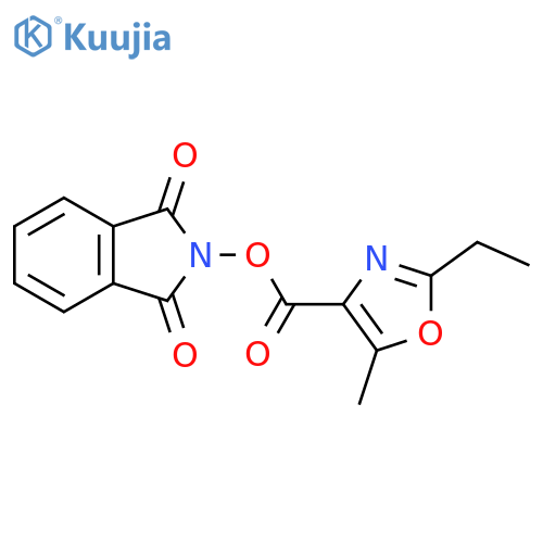 1,3-dioxo-2,3-dihydro-1H-isoindol-2-yl 2-ethyl-5-methyl-1,3-oxazole-4-carboxylate structure