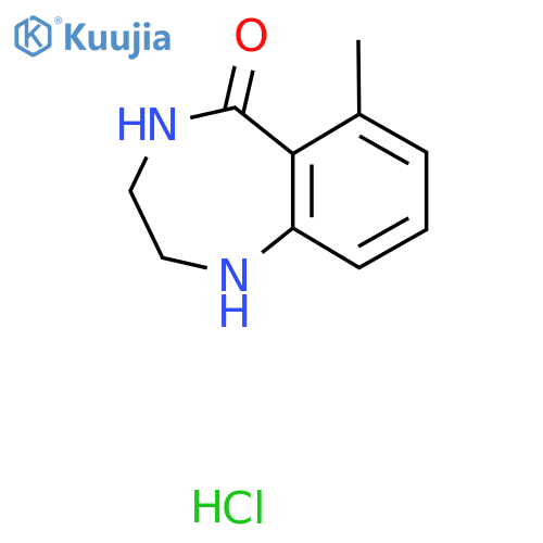 6-Methyl-1,2,3,4-tetrahydro-1,4-benzodiazepin-5-one;hydrochloride structure