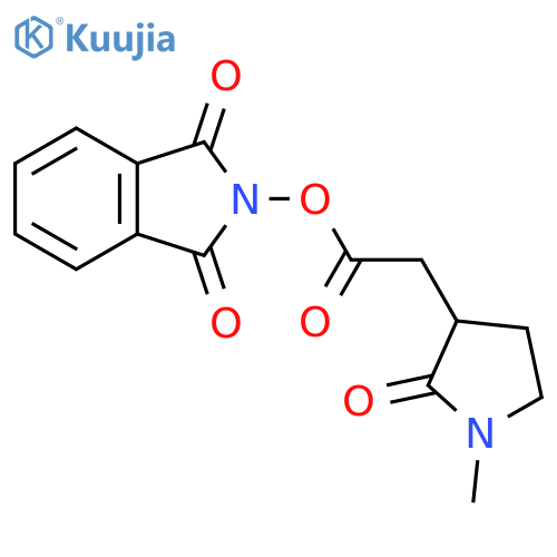 1,3-dioxo-2,3-dihydro-1H-isoindol-2-yl 2-(1-methyl-2-oxopyrrolidin-3-yl)acetate structure