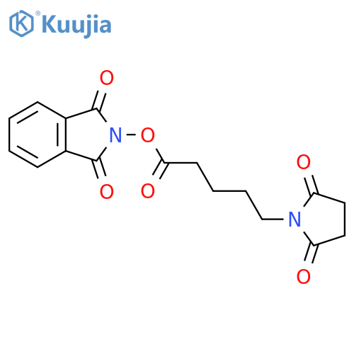 1,3-dioxo-2,3-dihydro-1H-isoindol-2-yl 5-(2,5-dioxopyrrolidin-1-yl)pentanoate structure