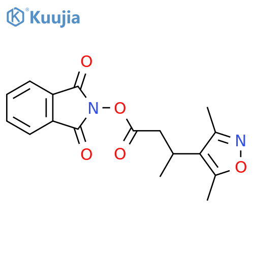 1,3-dioxo-2,3-dihydro-1H-isoindol-2-yl 3-(dimethyl-1,2-oxazol-4-yl)butanoate structure