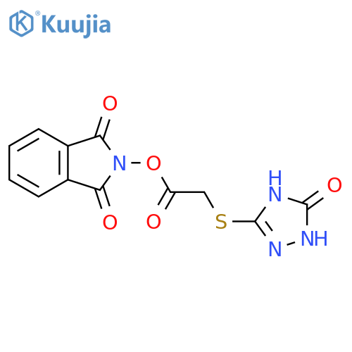 1,3-dioxo-2,3-dihydro-1H-isoindol-2-yl 2-[(5-oxo-4,5-dihydro-1H-1,2,4-triazol-3-yl)sulfanyl]acetate structure