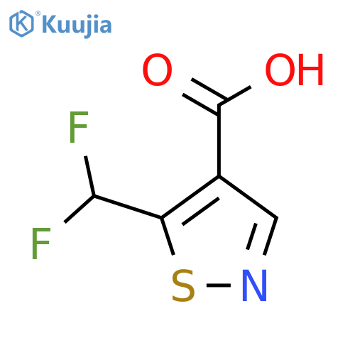 5-(Difluoromethyl)-1,2-thiazole-4-carboxylic acid structure