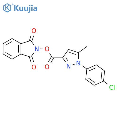 1,3-dioxo-2,3-dihydro-1H-isoindol-2-yl 1-(4-chlorophenyl)-5-methyl-1H-pyrazole-3-carboxylate structure