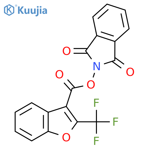 1,3-dioxo-2,3-dihydro-1H-isoindol-2-yl 2-(trifluoromethyl)-1-benzofuran-3-carboxylate structure
