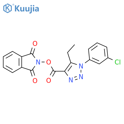 1,3-dioxo-2,3-dihydro-1H-isoindol-2-yl 1-(3-chlorophenyl)-5-ethyl-1H-1,2,3-triazole-4-carboxylate structure
