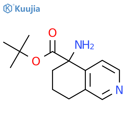Tert-butyl 5-amino-7,8-dihydro-6H-isoquinoline-5-carboxylate structure