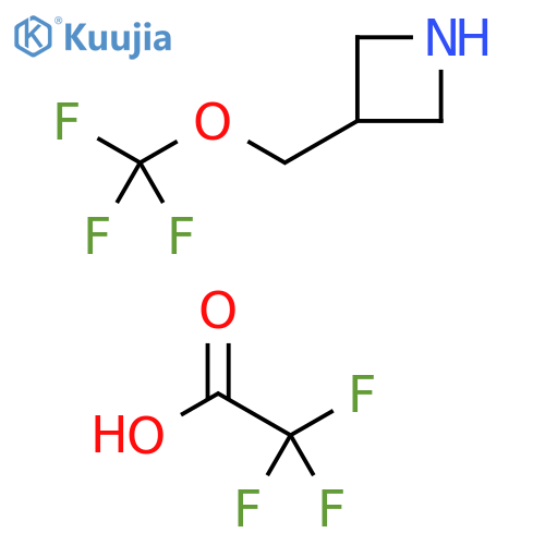 2,2,2-trifluoroacetic acid;3-(trifluoromethoxymethyl)azetidine structure