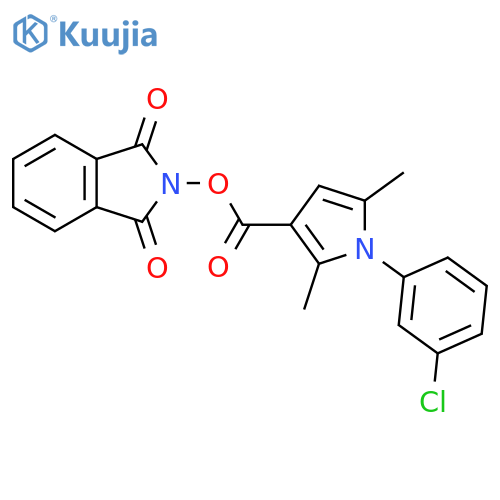 1,3-dioxo-2,3-dihydro-1H-isoindol-2-yl 1-(3-chlorophenyl)-2,5-dimethyl-1H-pyrrole-3-carboxylate structure