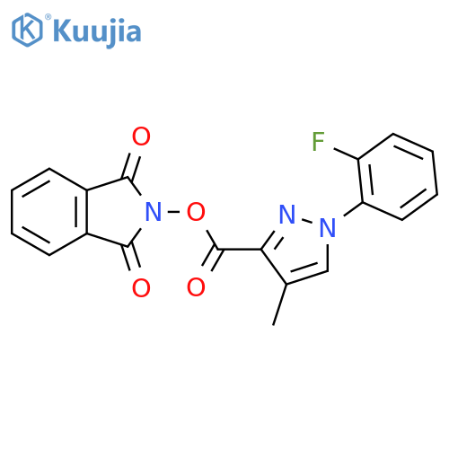 1,3-dioxo-2,3-dihydro-1H-isoindol-2-yl 1-(2-fluorophenyl)-4-methyl-1H-pyrazole-3-carboxylate structure