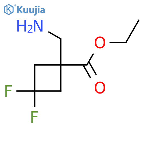 Ethyl 1-(aminomethyl)-3,3-difluorocyclobutane-1-carboxylate structure