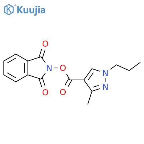 1,3-dioxo-2,3-dihydro-1H-isoindol-2-yl 3-methyl-1-propyl-1H-pyrazole-4-carboxylate structure