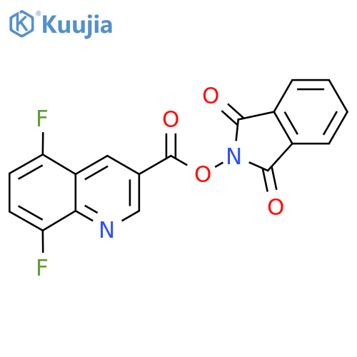 1,3-dioxo-2,3-dihydro-1H-isoindol-2-yl 5,8-difluoroquinoline-3-carboxylate structure