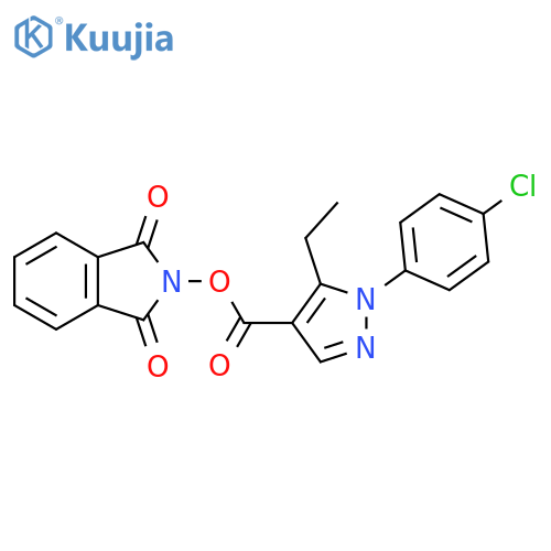 1,3-dioxo-2,3-dihydro-1H-isoindol-2-yl 1-(4-chlorophenyl)-5-ethyl-1H-pyrazole-4-carboxylate structure