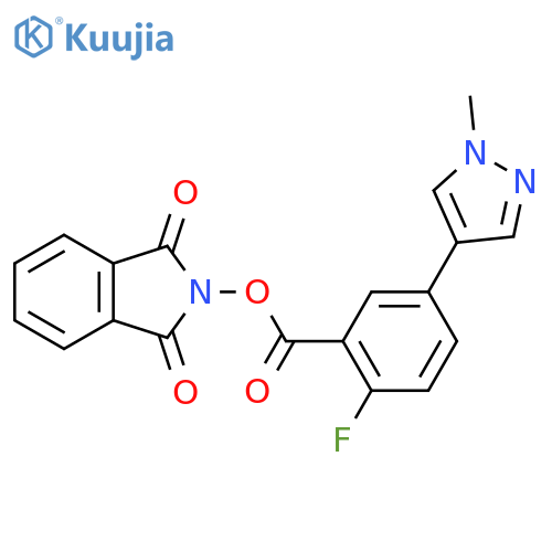 1,3-dioxo-2,3-dihydro-1H-isoindol-2-yl 2-fluoro-5-(1-methyl-1H-pyrazol-4-yl)benzoate structure