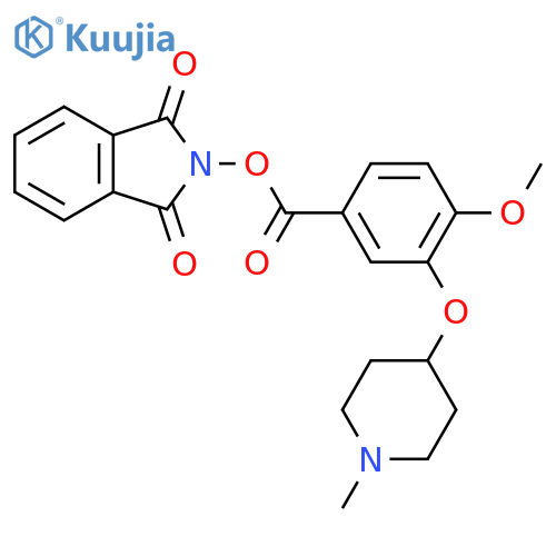 1,3-dioxo-2,3-dihydro-1H-isoindol-2-yl 4-methoxy-3-[(1-methylpiperidin-4-yl)oxy]benzoate structure