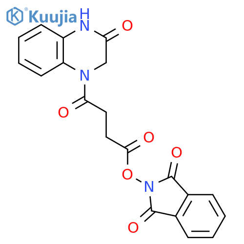 1,3-dioxo-2,3-dihydro-1H-isoindol-2-yl 4-oxo-4-(3-oxo-1,2,3,4-tetrahydroquinoxalin-1-yl)butanoate structure