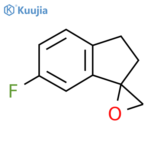 5-Fluorospiro[1,2-dihydroindene-3,2'-oxirane] structure