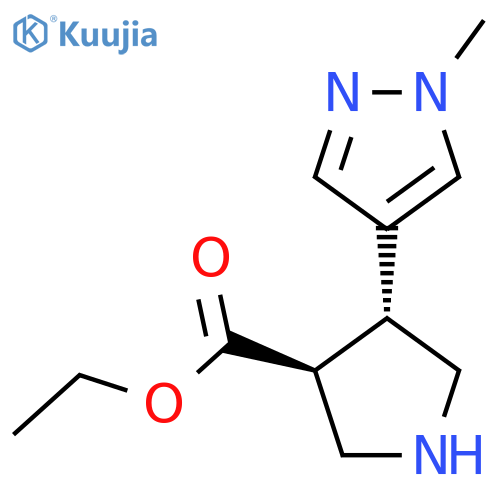 Ethyl (3S,4R)-4-(1-methylpyrazol-4-yl)pyrrolidine-3-carboxylate structure