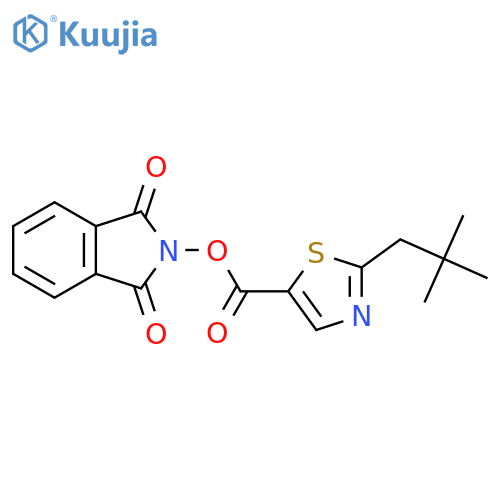 1,3-dioxo-2,3-dihydro-1H-isoindol-2-yl 2-(2,2-dimethylpropyl)-1,3-thiazole-5-carboxylate structure