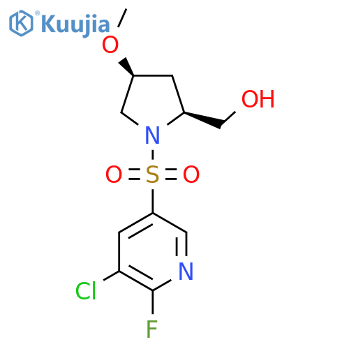 (2S,4S)-1-(5-chloro-6-fluoropyridin-3-yl)sulfonyl-4-methoxypyrrolidin-2-ylmethanol structure