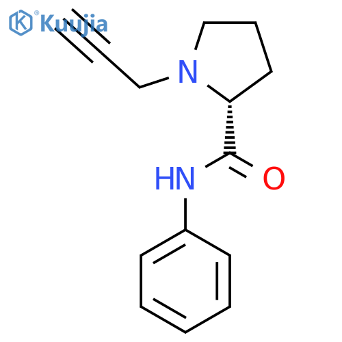 (2R)-N-phenyl-1-(prop-2-yn-1-yl)pyrrolidine-2-carboxamide structure