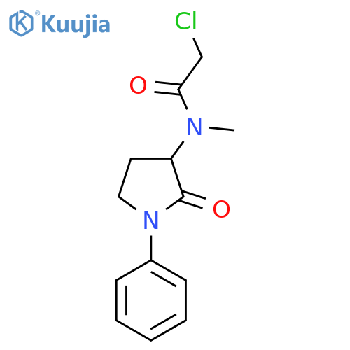 2-chloro-N-methyl-N-(2-oxo-1-phenylpyrrolidin-3-yl)acetamide structure