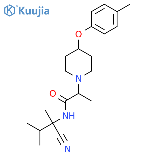 N-(1-cyano-1,2-dimethylpropyl)-2-[4-(4-methylphenoxy)piperidin-1-yl]propanamide structure