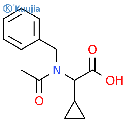 2-(N-benzylacetamido)-2-cyclopropylacetic acid structure