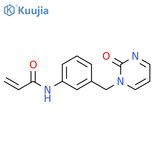 N-{3-(2-oxo-1,2-dihydropyrimidin-1-yl)methylphenyl}prop-2-enamide structure