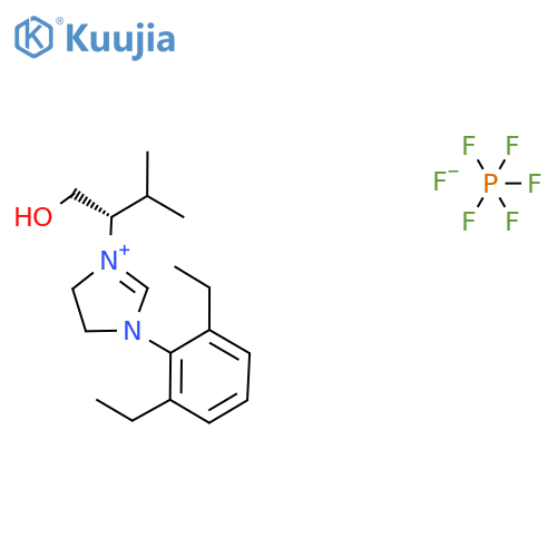 (S)-3-(2,6-Diethylphenyl)-1-(1-hydroxy-3-methylbutan-2-yl)-4,5-dihydro-1H-imidazol-3-ium hexafluorophosphate(V) structure
