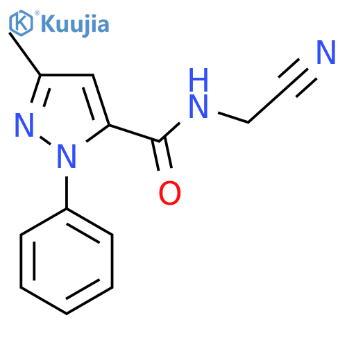 N-(cyanomethyl)-3-methyl-1-phenyl-1H-pyrazole-5-carboxamide structure