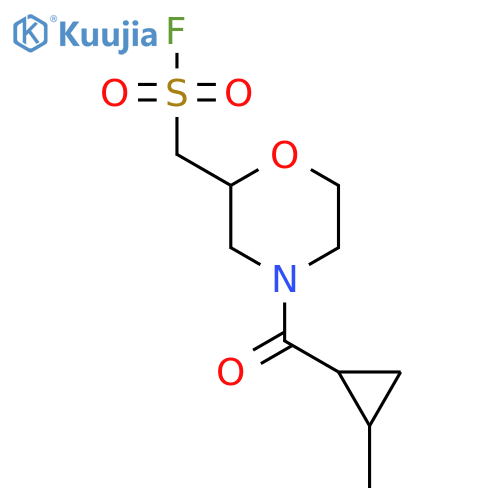 4-(2-methylcyclopropanecarbonyl)morpholin-2-ylmethanesulfonyl fluoride structure