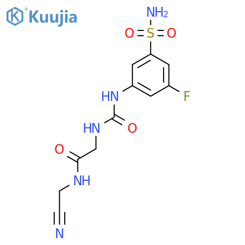 N-(Cyanomethyl)-2-[(3-fluoro-5-sulfamoylphenyl)carbamoylamino]acetamide structure