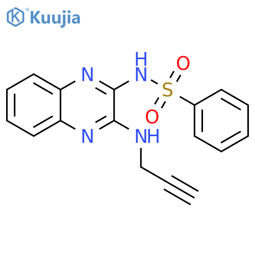 N-[3-(2-Propyn-1-ylamino)-2-quinoxalinyl]benzenesulfonamide structure