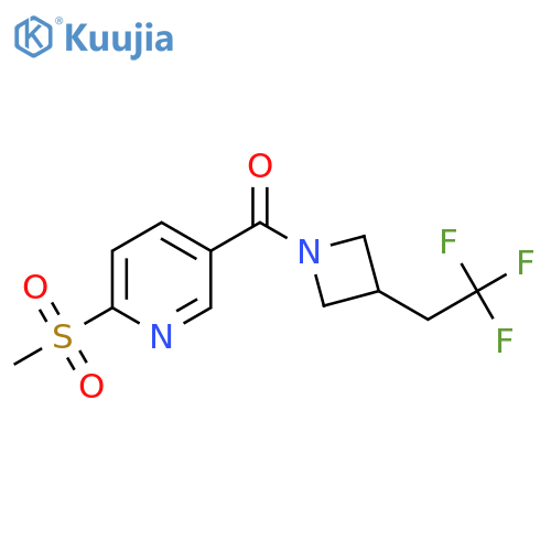 2-Methanesulfonyl-5-[3-(2,2,2-trifluoroethyl)azetidine-1-carbonyl]pyridine structure