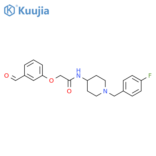 N-[1-[(4-Fluorophenyl)methyl]-4-piperidinyl]-2-(3-formylphenoxy)acetamide structure