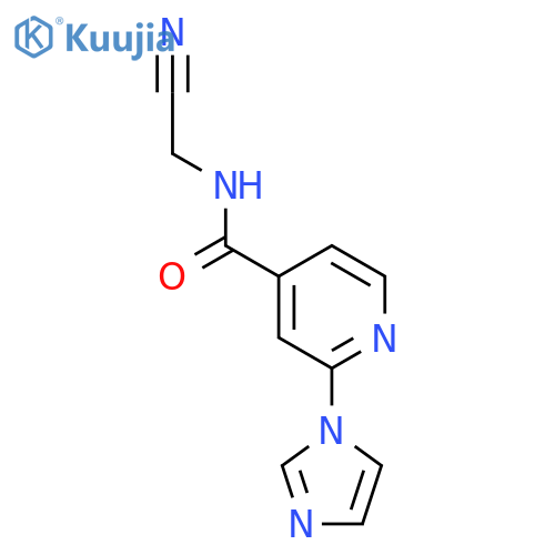 N-(cyanomethyl)-2-(1H-imidazol-1-yl)pyridine-4-carboxamide structure