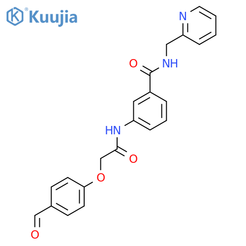 3-[2-(4-formylphenoxy)acetamido]-N-[(pyridin-2-yl)methyl]benzamide structure