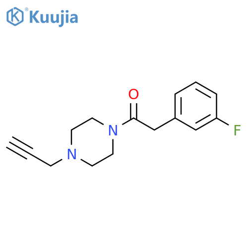 2-(3-fluorophenyl)-1-4-(prop-2-yn-1-yl)piperazin-1-ylethan-1-one structure